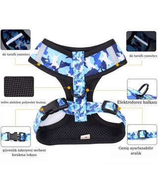 Köpek Göğüs tasması Koşu Takımı Dörtlü set BuShop XL Kahverengi 