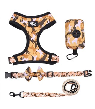 Köpek Göğüs tasması Koşu Takımı Dörtlü set BuShop M Kahverengi 