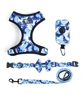 Köpek Göğüs tasması Koşu Takımı Dörtlü set BuShop M Mavi