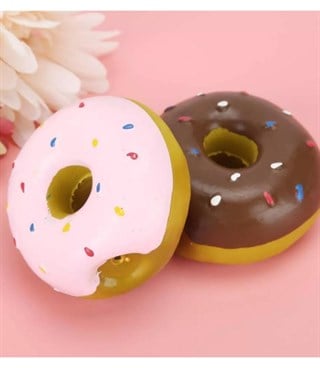 Köpek diş temizleyici ve çiğneme oyuncağı-Sağlam yapı-Estetik görünüm-Bushop Donut Pembe