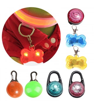 Köpek Kedi Işıklı Tasma Ucu BuShop Pilli Ledli Flaşör Yeşil