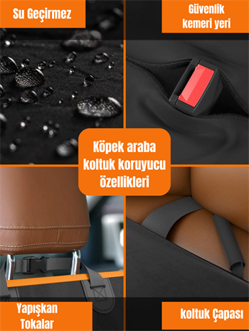 Köpek Koltuk Koruyucu Araba ,Araç Köpek Koruyucu Örtüsü,Araba Koruma Kılıfı,Su Geçirmez,İthal
