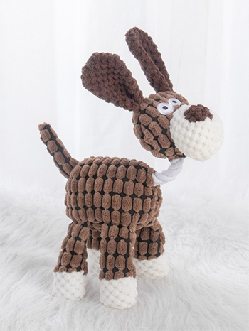 Köpek oyuncağı, köpek çiğneme oyuncak, eğitici köpek oyuncak ve Sağlam yapı-kaliteli ip- kahverengi donkey modeli 
