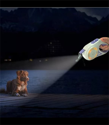 Köpek Tasması Otomatik Geri Çekilebilir Ledli El Fenerli BuShop -3m-Turuncu