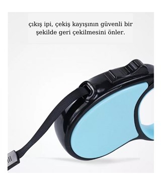 Köpek Tasması Otomatik Geri Çekilebilir  BuShop 3m Pembe