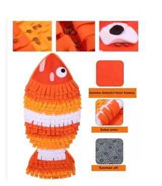 Köpek ve Kedi Oyuncağı Eğitim ve Enerji Oyuncağı BuShop Diş Kaşıma Önleyici Balık Modeli