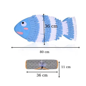 Köpek–Kedi 80cm Tırmalama ve Kaşınma Kilimi. Kaydırmaz-Sağlam Yapı ve Eğitici oyuncak-Bushop Mavi Nemo