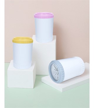 Köpeki Pati Temizleme Aparatı ve  Pati Yıkama Kupası Kir Temizleyici Yüksek Kaliteli Silikon Büyük Boy Fırça -İthal-Pembe