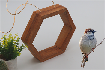 Kuş İçin Doğal Ahşap Balkon-Kuşlar için Doğal Stant-Masa üstü yada Asılarak Kullanılabilir-BuShop Doğal Yaşam