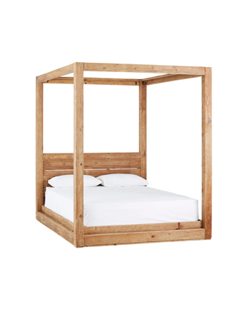 Kütük Karyola Ahşap Yatak Odası Çift Kişilik Vesta