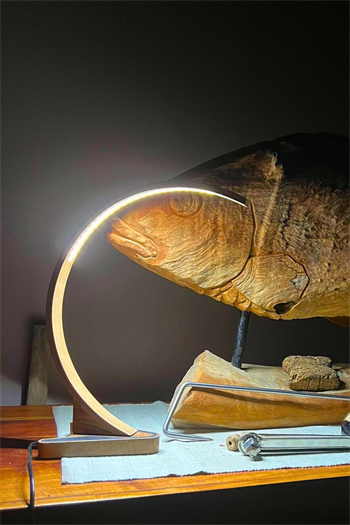 Masa Lambası – BUSHOP C Serisi Ahşap & Inox Limited Edition Çalışma Lambası