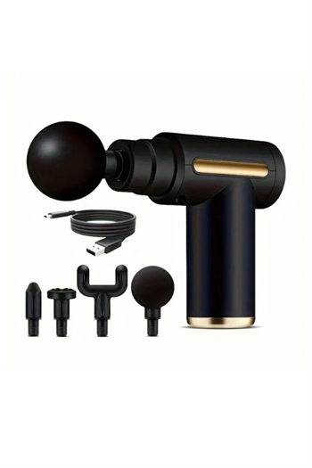 Masaj aleti boyun masaj aleti sırt masaj aleti masaj tabancası  usb şarj edilebilir 4 başlık