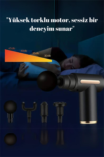 Masaj aleti boyun masaj aleti sırt masaj aleti masaj tabancası  usb şarj edilebilir 4 başlık