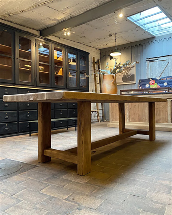 Masif Ahşap Yemek Masası Kütük Yemek Masası 6 Kişilik Natura Elegance