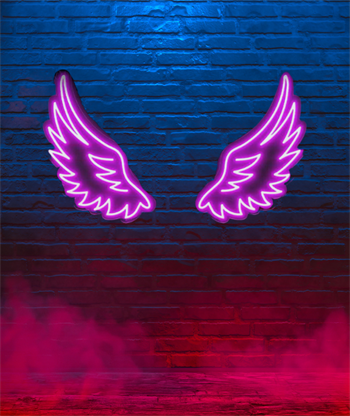 Melek kanadı Neon led tabela, Parti temalı duvar , Doğum günü, dekorasyon odası, Ev, Parti
