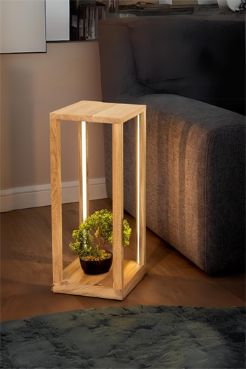 Modern ahşap sehpa TV sehpası zigon sehpa yan sehpa  bohem sehpa  süs sehpası çiçek dekorasyon standı ledli sehpa gece lambası lambederli sehpa çok amaçlı bohem 