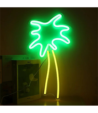 Neon led ağaç, palmiye temalı duvar süsleri, Doğum günü, dekorasyon odası, Bar, Ev, Parti, bitki