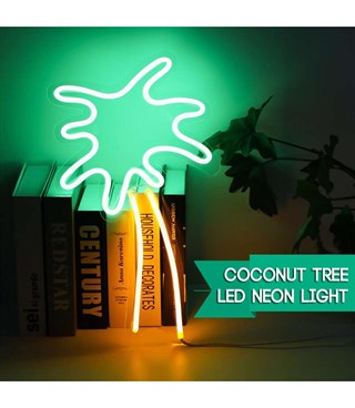 Neon led ağaç, palmiye temalı duvar süsleri, Doğum günü, dekorasyon odası, Bar, Ev, Parti, bitki