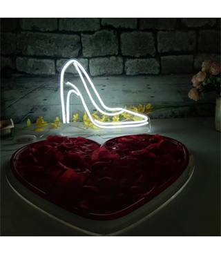 Neon led ayakkabı giyim temalı duvar askı, neon led pano dekorasyon odası, Ev, mağaza , studio