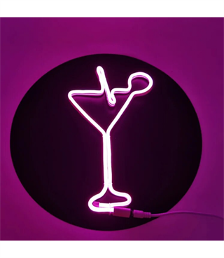 Neon led ışık alkol, martini temalı duvar süsü, led neon tabela, Bar, Clup Sahne arkası,ev dekoru