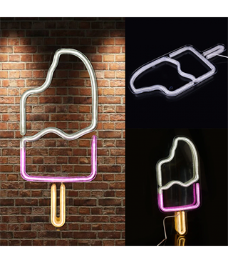 Neon led ışık dondurma temalı duvar süsü,dekoru, tabelası, bar, ev,restoran, market led neon dekoru