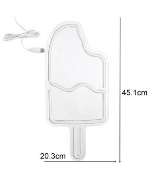 Neon led ışık dondurma temalı duvar süsü,dekoru, tabelası, bar, ev,restoran, market led neon dekoru