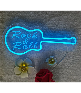 Neon led ışık, gitar temalı duvar süsü,led neon tabela, bar, ev, ofis , gece, müzik seven herkes