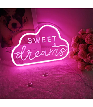 Neon led ışık,bulut temalı duvar süsü,dekoru, tabelası, kişiye özel yazı ve neon rengi seçilebilir.