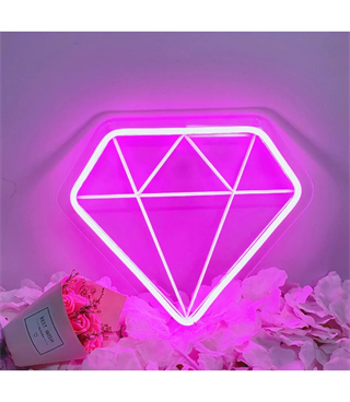 Neon led ışık,elmas temalı duvar süsü, neon led tabela neon Parti, Ev, Hediye, Gece lambası