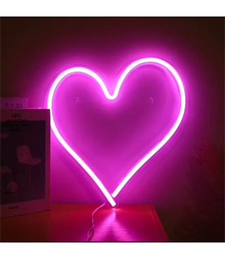 Neon led ışık,kalp temalı duvar süsü,dekoru, tabelası, kişiye sevgiliye özel hediye, sıradışı hediye