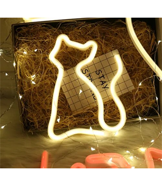 Neon led kedi,pet temalı duvar süsleri, led neon pano,dekorasyon odası, kafe, veteriner, ev dekoru