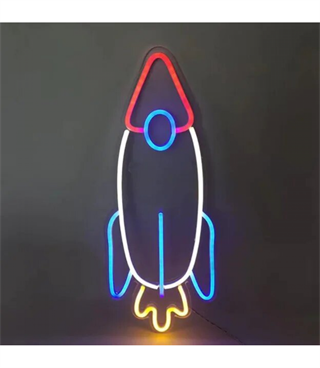 Neon led roket, uzay temalı duvar süsleri, Doğum günü, dekorasyon odası, Bar, Ev, Parti, çocuk oda
