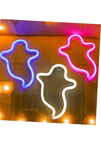 Neon led tabela Hayalet, Halloweentemalı duvar , Doğum günü, dekorasyon odası, Ev, Parti, Yeşil