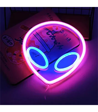 Neon led uzaylı, ufo , temalı duvar askılı,led neon tabela Doğum günü,Ev, dekorasyon odası,