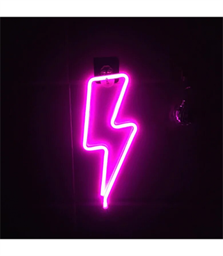 Neon led yıldırım, şimşek temalı duvar askılı, neon led tabela Doğum günü, Ev, Parti, çocuk odası