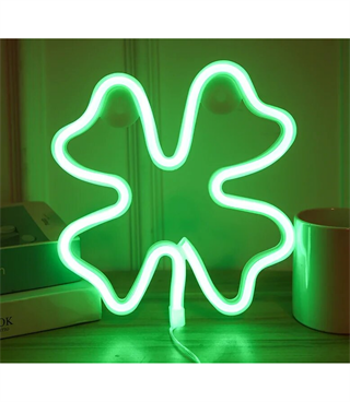 Neon led yonca, şans bitki temalı duvar askılı, Doğum günü, dekorasyon odası, Ev, Parti, mağaza