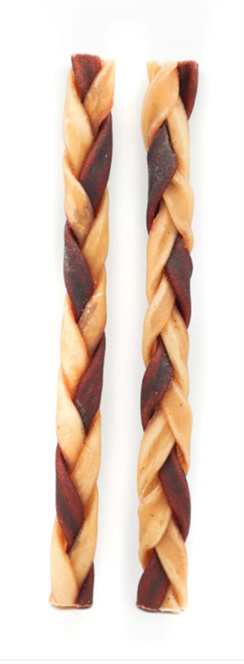 Örgülü Kolajen Çubuklar Doğal 2 adet Lezzet Şöleni 30cm Köpek Kemirme Çubuğu Twister Seri