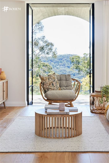 Orta sehpa ahşap orta sehpa zigon sehpa yuvarlak model sehpa salon sehpa bohem dizayn