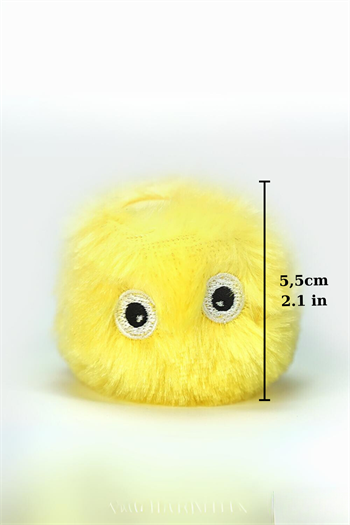 Peluş kedi oyuncak İnteraktif kedi oyuncağı Gerçek Kuş Sesli - Sarı