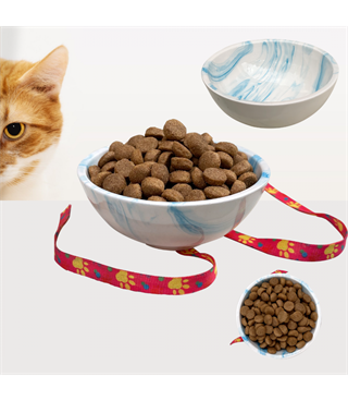 Seramik Kase 12,5 cm kedi köpek mama kabı Model: Okyanus