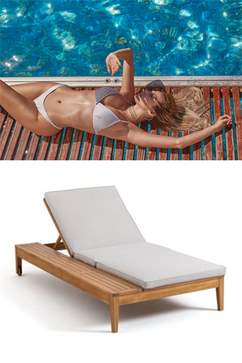 Şezlong Plaj şezlong Ahşap şezlong Minderli Şezlong Havuz Şezlong Bushop Marimo 3