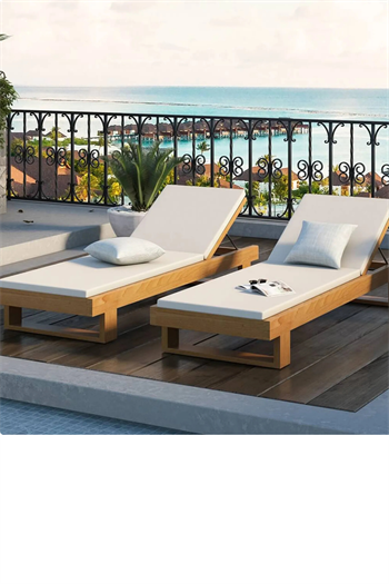 Şezlong Plaj şezlong Ahşap şezlong Minderli Şezlong Havuz Şezlong Bushop Marimo 4