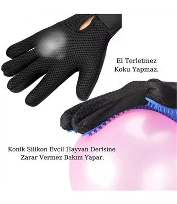 Süper 3 lü İthal Set, Tüy Toplama Yıkama Eldiveni, Kedi tırnak makası ve törpüsü, Kedi köpek bakım seti