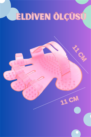 Tüy Toplama Eldivenleri ve Şampuan Hazneli Kedi Ve Köpek Yıkama Fırçası, 3 lü İthal Set