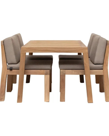 Yemek Masası Masif Ahşap 4 Kişilik Yemek Masası Seti Zena Pure 