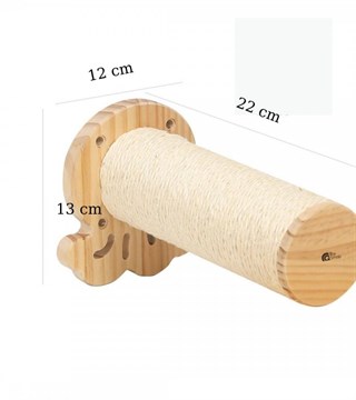 Kedi duvar yatağı, Kedi Yuvası, Kedi Yatağı, Kedi Hamak, + Kedi Tırmalama Basamağı, 2li Ahşap Set, BuShop Dolphin Serisi 