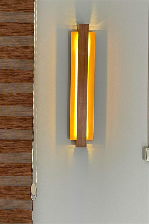 Ahşap aplik lamba 63cm Exotic Dekoratif ışık yansıtma Çok Amaçlı Zemin veya  Duvar için Gdansk Serisi