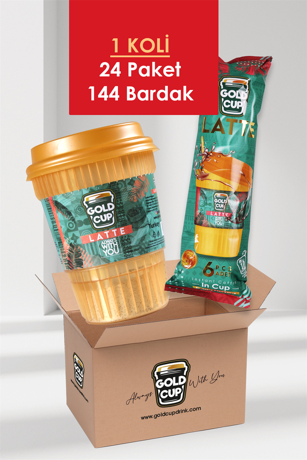Latte Hazır Kahve Avantaj Paket 1 Koli (24 Paket, 144 Bardak)
