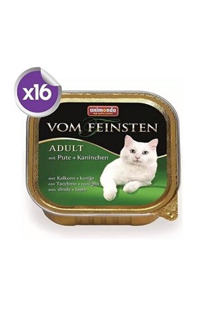Animonda Vom Feinsten Hindi Tavşanlı Kedi Konservesi 100 gr X 16 adet