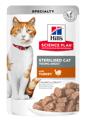 Hills Sterilised Cat Young Adult Hindili Kısırlaştırılmış Yaş Kedi Maması 12 Adet
